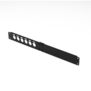 1RU Chassis Mount Connector Panel, Customized Modular Panel Mount, XLR, RJ45, 3D Printed