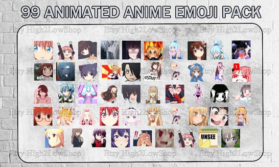 99 Discord Anime PACK GIF Animated Emojis - Etsy 99 Discord Anime PACK GIF Animated Emojis - Etsy