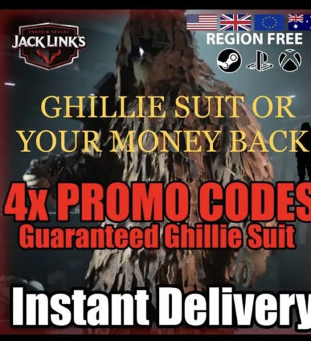 COD Mw2 GHILLIE SUIT 4x Jack Links Code Double Xp Regionfree Etsy