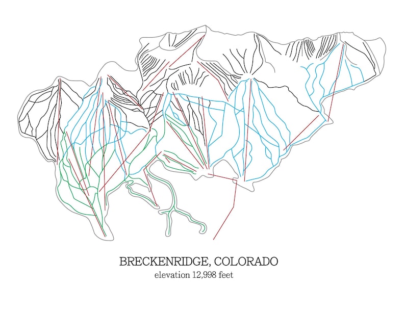 Printable Breckenridge Ski Map | Trail Map | Rocky Mountains | Vail ...