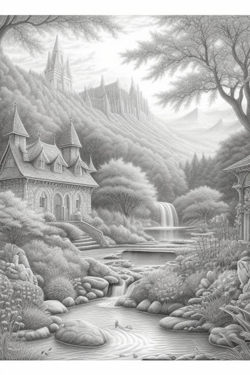 Enchanted Kingdoms 40 Coloring Pages - Etsy