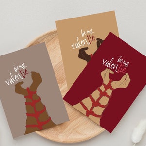 Biglietto di San Valentino Shibari - Biglietto di Bondge alternativo Kink Fetish Shibari con corda BDSM - Regalo di San Valentino BDSM per il biglietto ropebunny per rigger