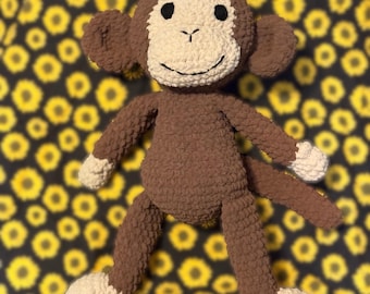 Custom Monkey Stuffy, Monkey Amigurumi, Monkey Plushy, Cuddly Toy Monkey, Soft Toy Monkey