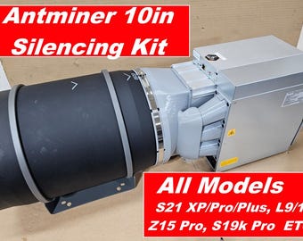 KIT SILENCIADOR ANTMINER 10 pulgadas Deluxe (Todos los modelos) L9,S21 Plus xp pro, Z15 Pro, S19K Pro KS5 y KS5 Pro, s21, ks3, DR7, ka3, s19 xp, l7,