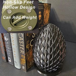 Bokstöd med drakeägg, fantasybokstöd, drakedekor, 3D-utskriven bokhållare, gotisk heminredning, present till mytisk varelse, nördhylla