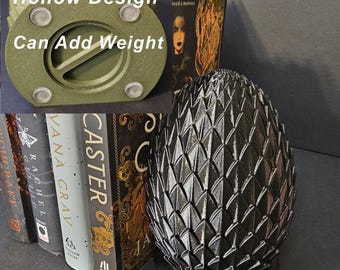 Sujetalibros con forma de huevo de dragón, sujetalibros de fantasía, decoración de dragón, soporte para libros impreso en 3D, decoración gótica para el hogar, regalo para amantes de las criaturas míticas, decoración para estanterías de frikis