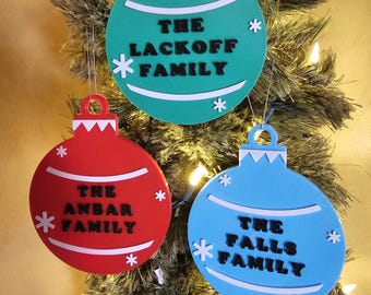 Adorno personalizado: recuerdo de Navidad personalizado, adorno grande de 6 pulgadas, regalo de Navidad, regalo festivo.