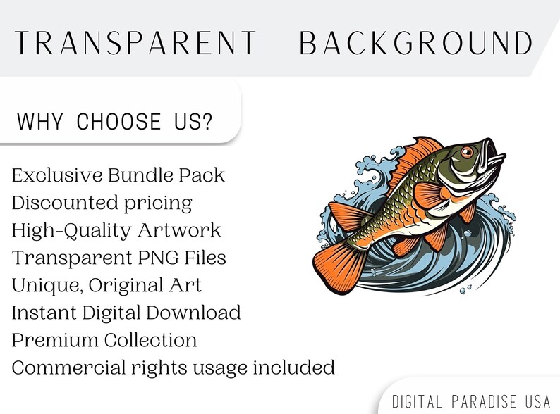 Conjunto de 12 imágenes prediseñadas de lubina, imágenes prediseñadas de peces, imágenes PNG de peces, imágenes prediseñadas de pesca, imágenes prediseñadas de vida en el lago, criaturas marinas, imágenes PNG de sublimación, descarga digital imagen 4