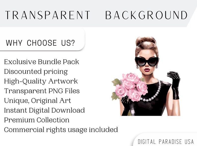 Set of 9, Watercolor Glamour Gazette, Fashion girl Clipart, Fashion Girl Png, Girl with Glasses, Girl Boss Clipart, Girls Art, Digital Png image 4