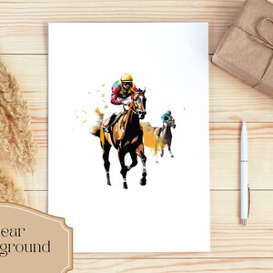 Set of 57, Kentucky Derby Clipart, Horse Racing Clipart, Racehorse PNG, Derby Party Decor, Equestrian Art, Sublimation PNG, Digital Download image 3