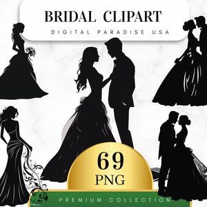 Set van 69, aquarel bruids clipart, bruiloft clipart, bruid clipart, bruid PNG, bruids douche clipart, sublimatie PNG, digitale download