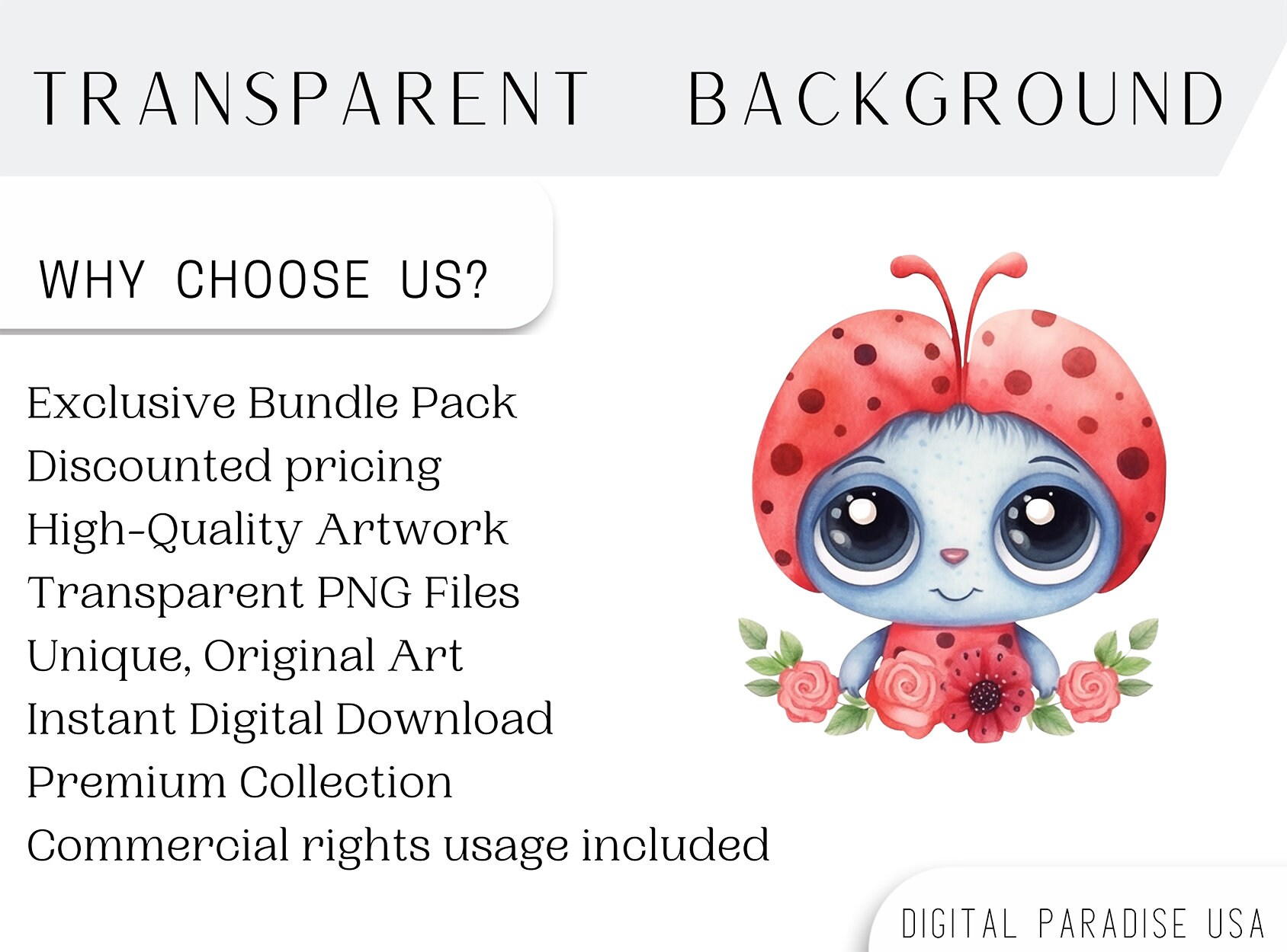 Set of 12, Cute Ladybug Clipart, Ladybug PNG, Cute Bug, Ladybug ...