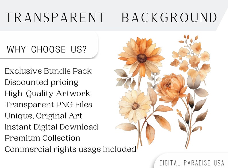 Lot de 120, dessin au trait floral aquarelle terreux, Clipart floral, imprimé floral, Clipart botanique, Art floral Png, Clipart mariage, numérique Png image 4