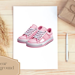 Set di 20, Clipart di scarpe da ginnastica, Clipart di scarpe, PNG di scarpe da ginnastica, Pacchetto di scarpe, Scarpe da ginnastica acquerellate, Arte di scarpe da ginnastica, Download digitale, PNG di sublimazione immagine 3