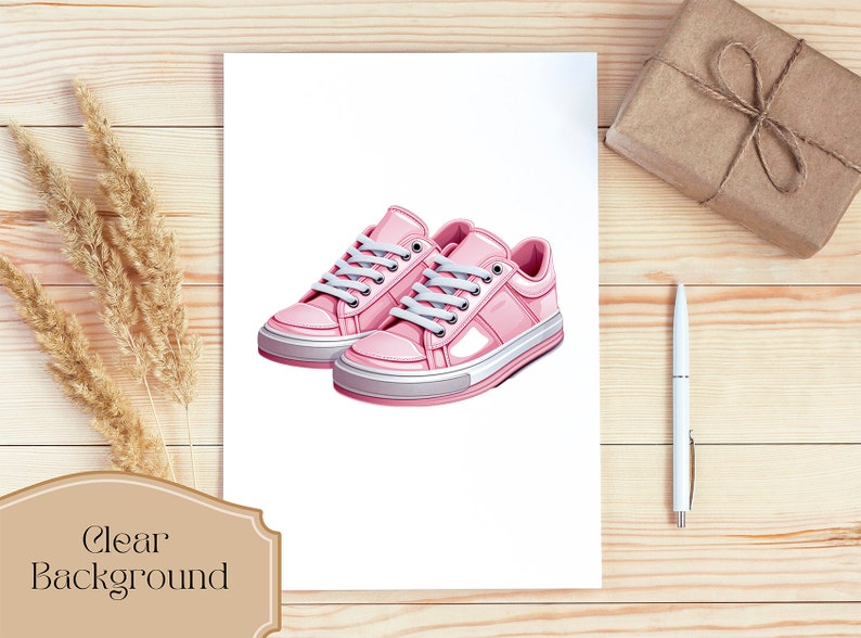 Set di 20, Clipart di scarpe da ginnastica, Clipart di scarpe, PNG di scarpe da ginnastica, Pacchetto di scarpe, Scarpe da ginnastica acquerellate, Arte di scarpe da ginnastica, Download digitale, PNG di sublimazione immagine 3