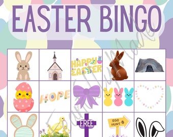 Religious Easter Bingo Printable -- 20