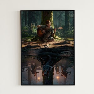 El último de nosotros cartel de descarga digital, Ellie, último de nosotros, cartel de juegos, impresión de juegos, arte de videojuegos, luciérnagas, arte de pared, regalo de juegos