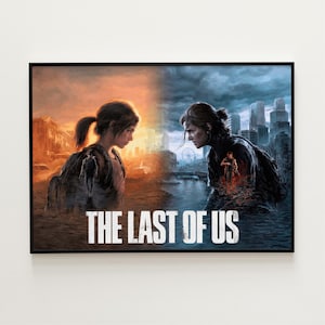 Poster di The Last of Us Parte 1 e 2, Ellie, Joel, Abby, poster di gioco, stampa di gioco, arte di videogiochi, lucciole, arte murale, regalo di gioco