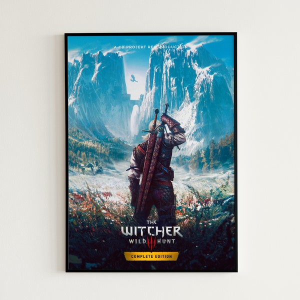 Poster di Geralt di The Witcher 3, The Witcher, Geralt di Rivia, poster di gioco, stampa di gioco, regalo di gioco, serie TV, arredamento di gioco