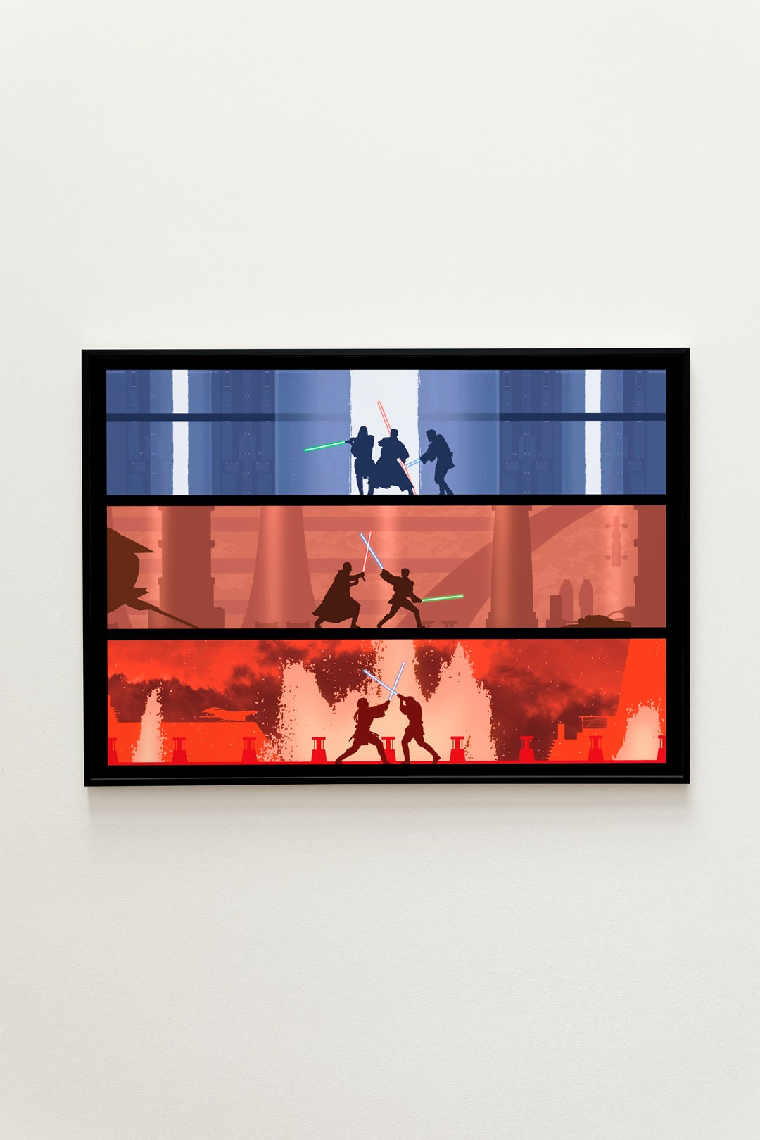 Star Wars Prequal Trilogy Poster, A New Hope, Empire Strikes Back ...