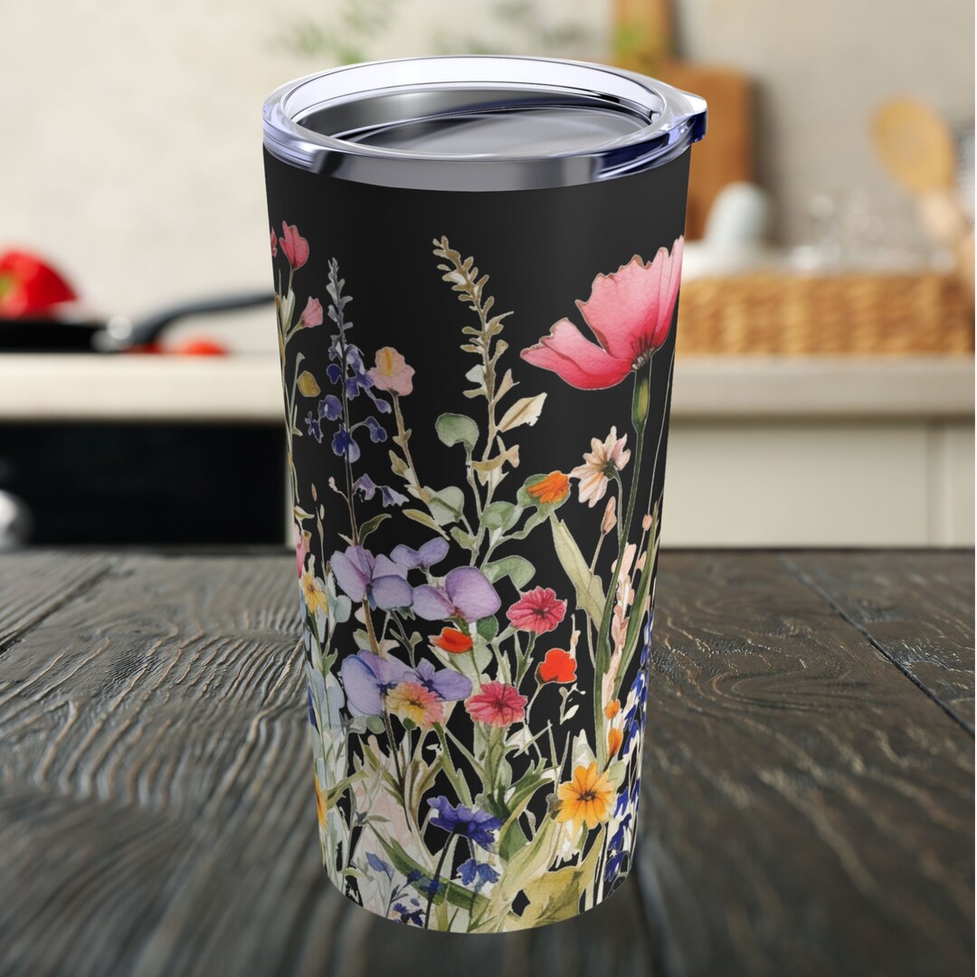 Floral Bounty White 15OZ Tumbler