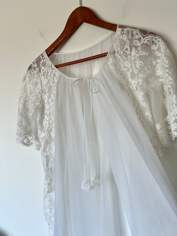 Sheer lacy dressing robe - image 4