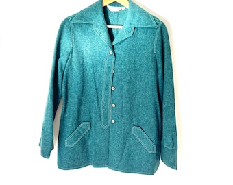 70s women’s wool shirt jacket