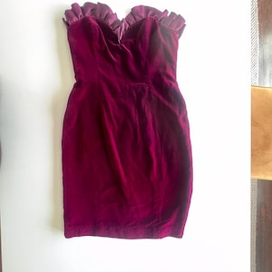 80s velvet cocktail strapless dress *deadstock*