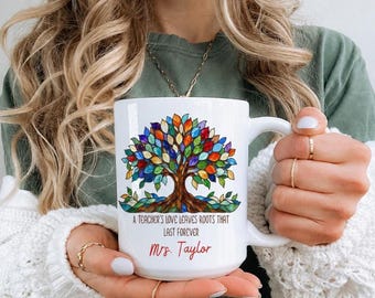 Personalized Teacher Mug, Thank You Teacher Gift, Teacher Appreciation Gift, End of Term Gift, Nursery Teacher Gift