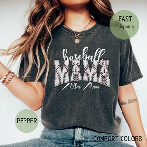 Custom Baseball Mom Shirt, Mama Baseball Shirt, Baseball Mama Gift, Sports Mom Shirt, Baseball Mama Tee,  Baseball Game Day Shirt for Mom