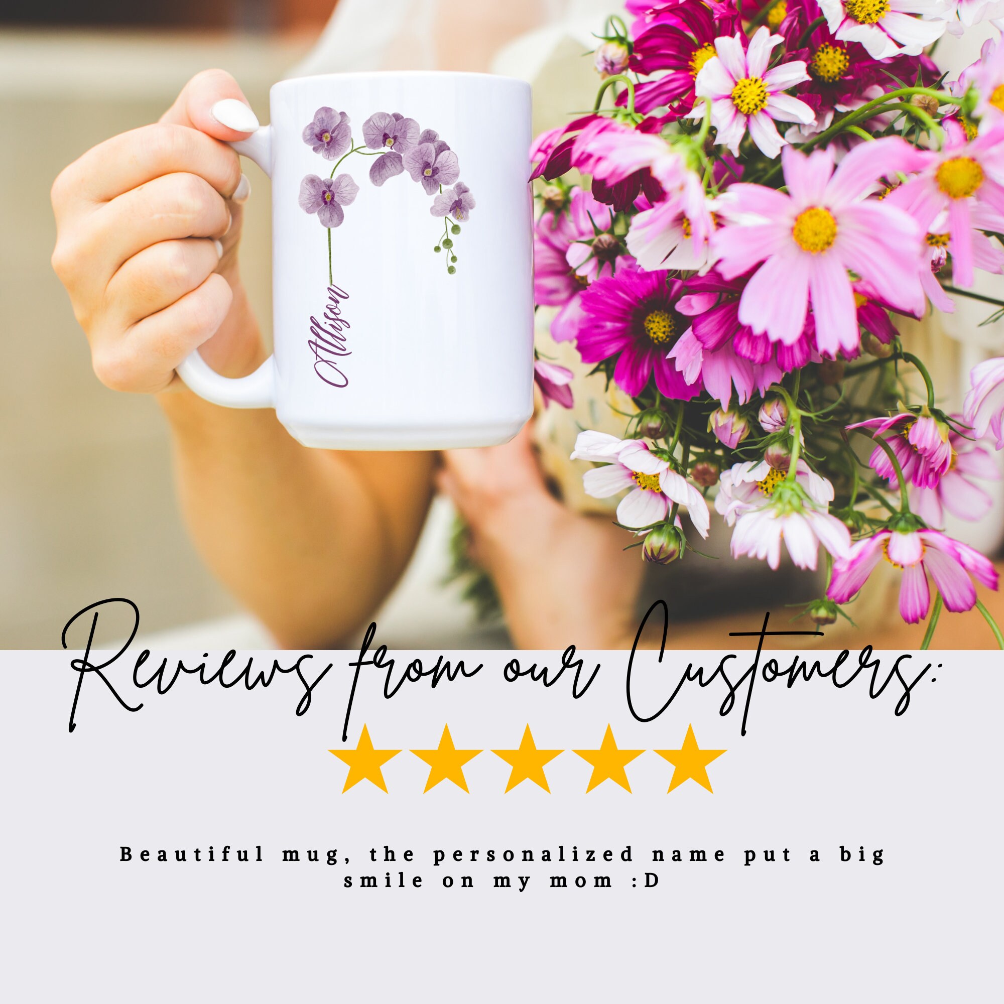 RN Coffee Mug With Name, Floral Mug for Registered Nurse, Nurse