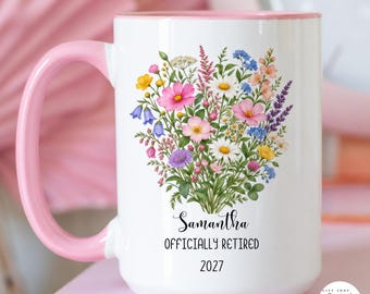 Retirement Gift for Grandma Personalized Retirement Mug Happy Retirement Mug Personalized Retirement Gift for Mom Employee Retirement Gift