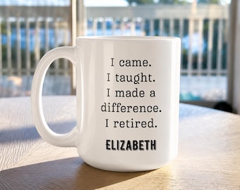 Employee Retirement Gift Happy Retirement Mug Personalized Retirement Gift for Mom Personalized Retirement Mug Retirement Gift for Grandma