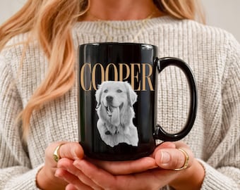 Custom Pet Photo Mug, Pet Face Mug, Pet Lover Christmas Gift, Dog Mom Gift Personalized, Dog Mug Personalized Ceramic, Remembrance Pet Gift