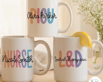 Custom Nurse Coffee Cup, Nursing Gifts Personalized, Nurse Graduation Mug, New RN Gifts, Nursing School Mug, Personalized Nurse Gift for Her