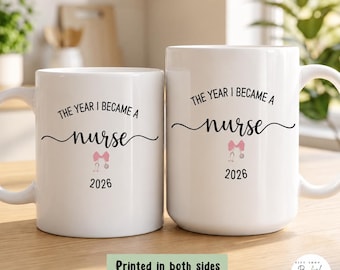 Personalized Nurse Mug Gift, Nurse Graduation Mug, Custom Nurse Coffee Cup, Nursing School Mug, New RN Gifts, Graduation Nurse Gifts for Her