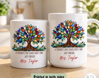 Personalized Teacher Mug, Thank You Teacher Gift, Teacher Appreciation Gift, End of Term Gift, Nursery Teacher Gift