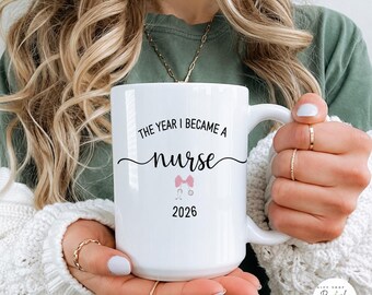 Custom Nurse Coffee Cup, Nursing Gifts Personalized, Nurse Graduation Mug, New RN Gifts, Nursing School Mug, Personalized Nurse Gift for Her