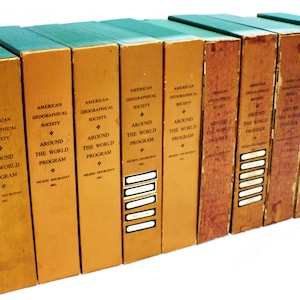 American Geographical Society Around the World Program / Lot of 10 Boxed Sets!