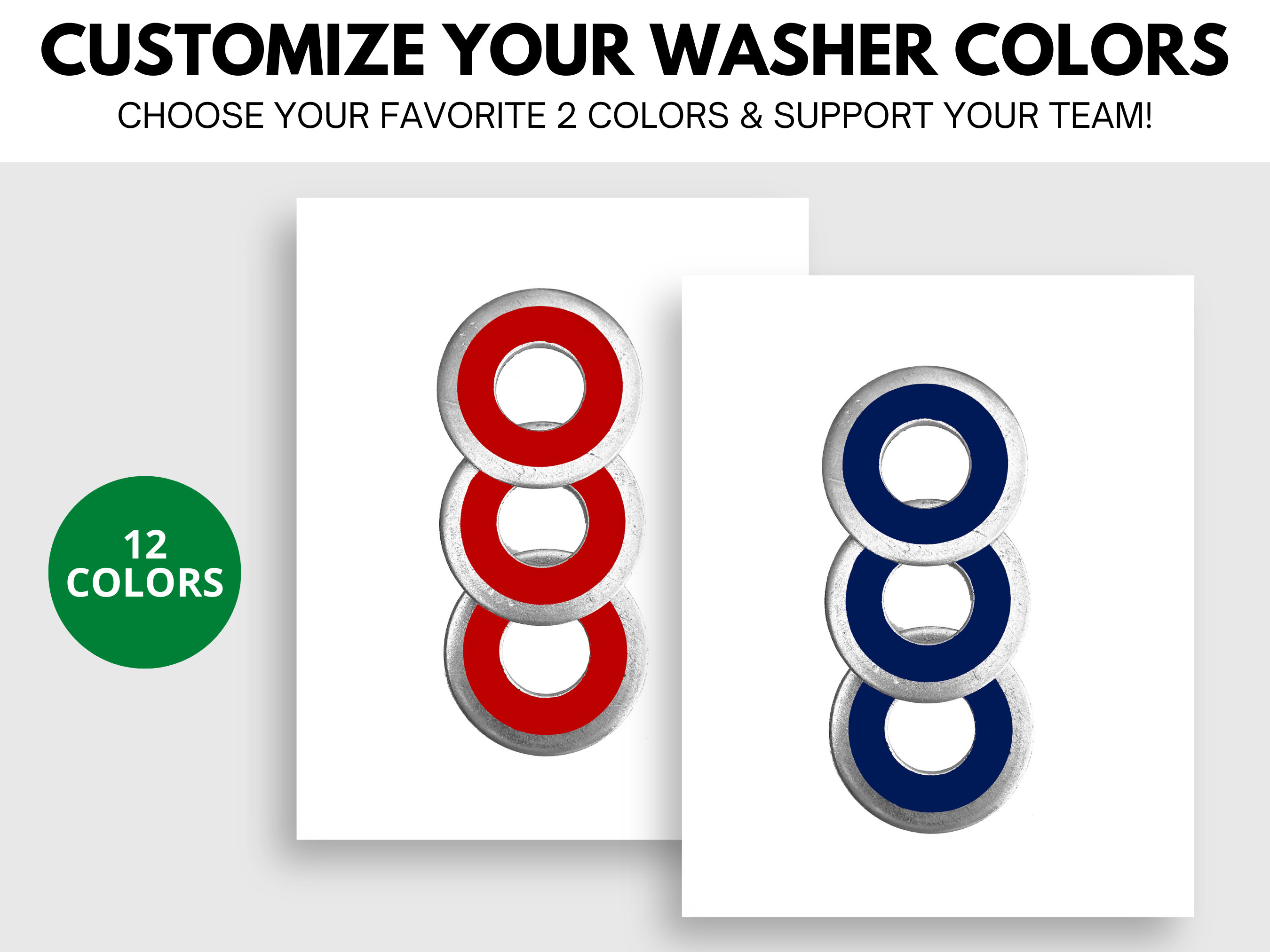 Washers Set of 3 Washers for Washer Toss Games Customized Washers