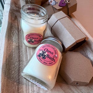 4oz Mason Jar Candle Clove Scented Soy Wax Container Candle W Lid