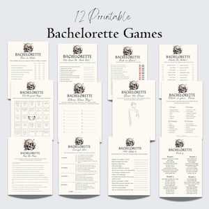 Skull Bachelorette Games Bundle Bride or Die Bachelorette Party Printable| Till Death Do Us Party Black Floral Hen Games Gothic Games Bundle