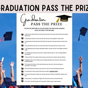 Pass the Prize fun Graduation Game, Pass the Poem Game, Modern Graduation  Games, Fun Ice breaker Game, Printable Grad Party Group Game,