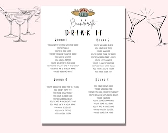 Friends Themed Bachelorette Party DRINK IF Drinking Game, Bridal Shower Drink If Printable Game, Friends Hen Party drink if Printable Game