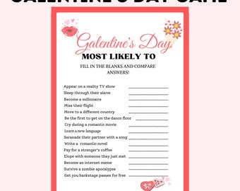 Fun Galentines Day Most Likely To Game, Galentines Day Party Guessing Game, Adult Ice breaker Party Game, Ladies Night Game, Friends Game