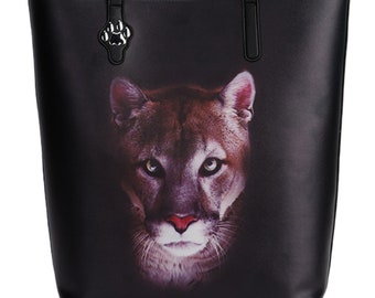 Mountain Lion Tote | Panther Tote | Puma | Cougar | Vegan Friendly | Vanishing Species Collection