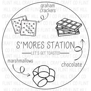 S&#39;more Station SVG - Circle Design
