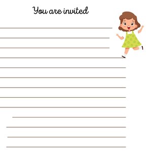Plantillas de invitación de JW 4 descargas para descargar para escribir cartas a niños. Estás invitado