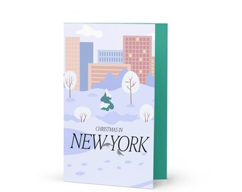 NYC Weihnachtskarte, Grußkarte, New York City Holiday (4x6)