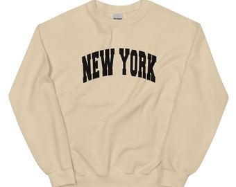 Custom City-sweater, elegante minimalistische ronde hals